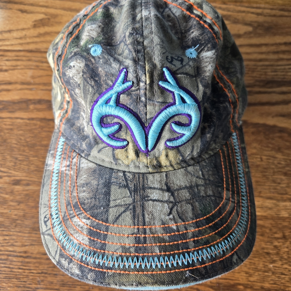 Ladies Real Tree Snapback Hat Camo Teal Purple Orange Baseball Cap Adjustable